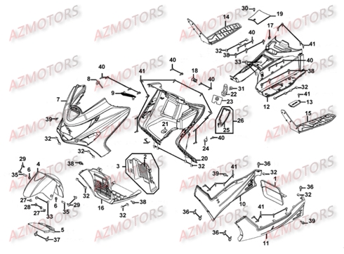 CARENAGES AVANT KYMCO XCITING 500 III