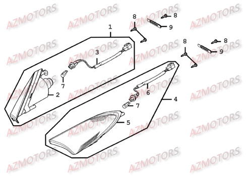 Clignotants KYMCO Pièces Scooter Kymco XCITING 500 AFI 4T EURO III