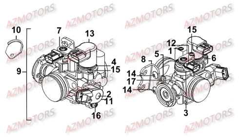 Corps De Papillon KYMCO Pièces Scooter Kymco XCITING 500 AFI 4T EURO III