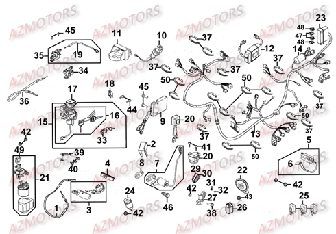 Equipement Electrique KYMCO Pièces Scooter Kymco XCITING 500 AFI 4T EURO III