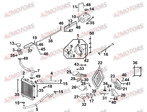 RADIATEUR - FREINS A MAIN pour XCITING-500-III