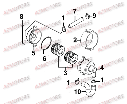 Reniflard KYMCO Pièces Scooter Kymco XCITING 500 AFI 4T EURO III