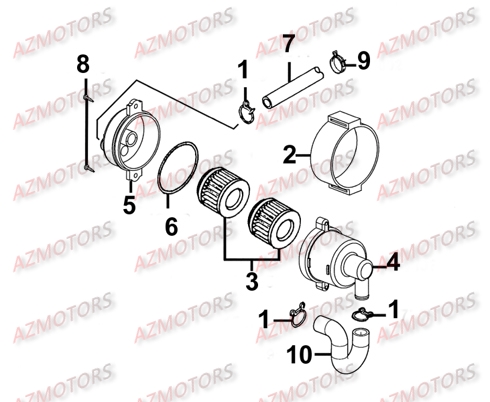 Reniflard KYMCO Pièces Scooter Kymco XCITING 500 AFI 4T EURO III