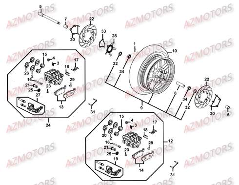 ROUE AVANT KYMCO XCITING 500 III