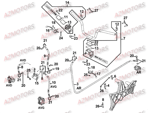 SYSTEME DE FREINS pour XCITING-500-III