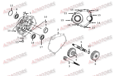 TRANSMISSION KYMCO Pièces Scooter XCITING 500 AFI 4T EURO III