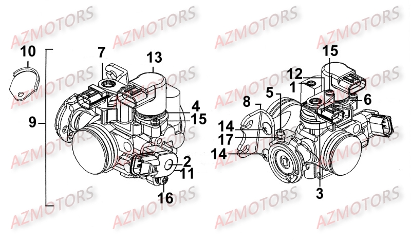 Corps De Papillon KYMCO Pièces Scooter Kymco XCITING 500 RI 4T EURO III