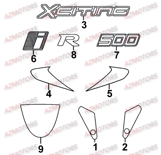 DECORS KYMCO XCITING 500RI III