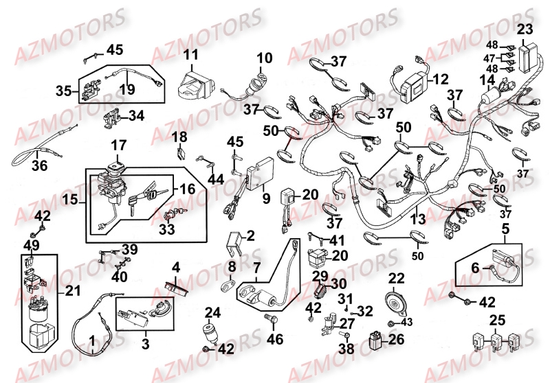 Equipement Electrique KYMCO Pièces Scooter Kymco XCITING 500 RI 4T EURO III