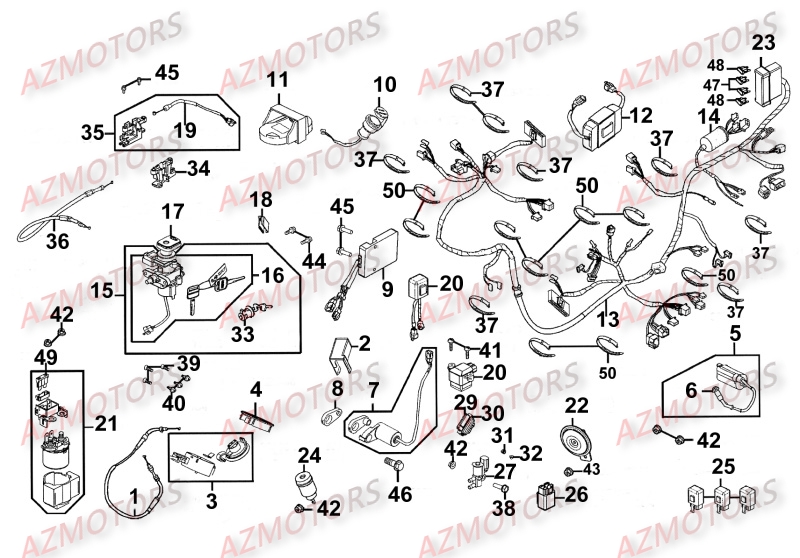 Equipement Electrique KYMCO Pièces Scooter Kymco XCITING 500 RI 4T EURO III