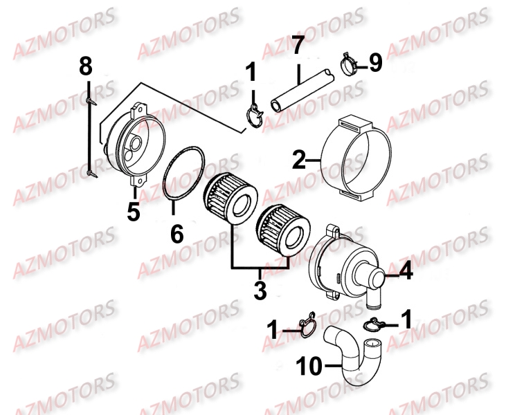 Reniflard KYMCO Pièces Scooter Kymco XCITING 500 RI 4T EURO III