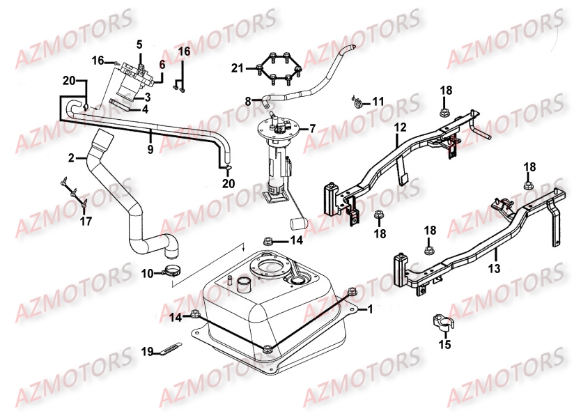 Reservoir KYMCO Pièces Scooter Kymco XCITING 500 RI 4T EURO III