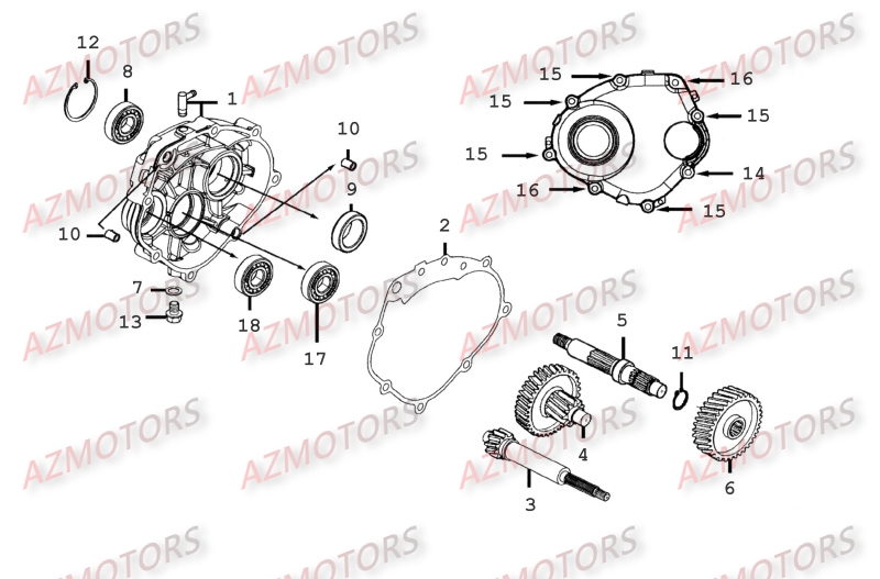 TRANSMISSION pour XCITING-500RI-III