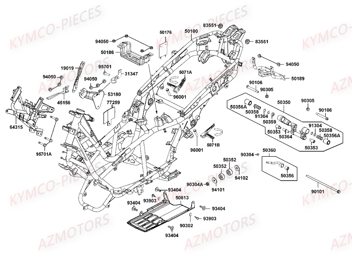 CHASSIS pour XCITING 400 ABS E3