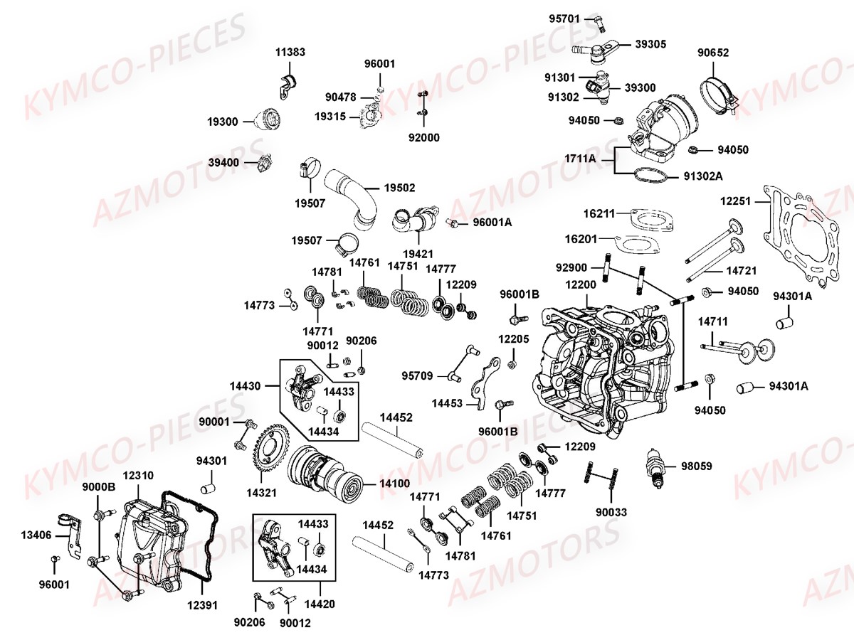 CULASSE pour XCITING 400 ABS E3