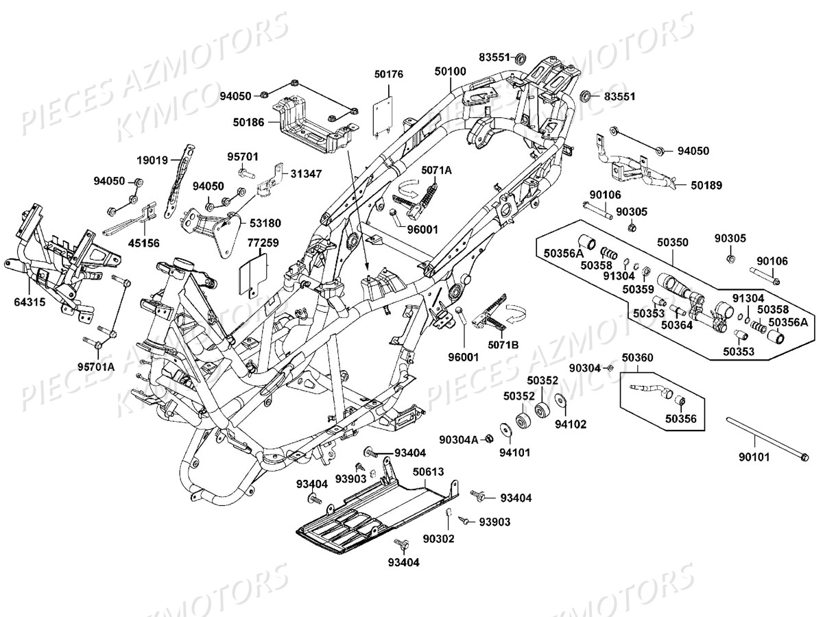 CHASSIS pour XCITING 400 ABS E4