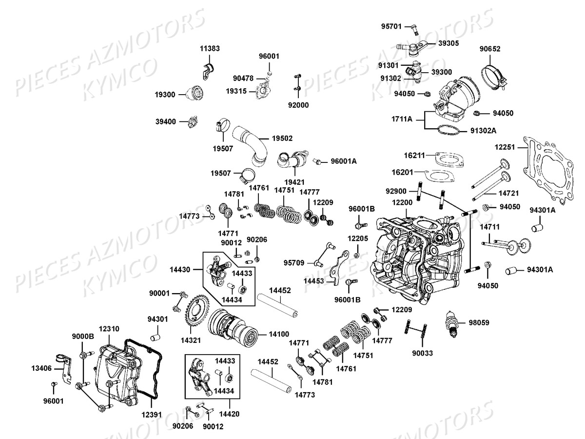 CULASSE pour XCITING 400 ABS E4