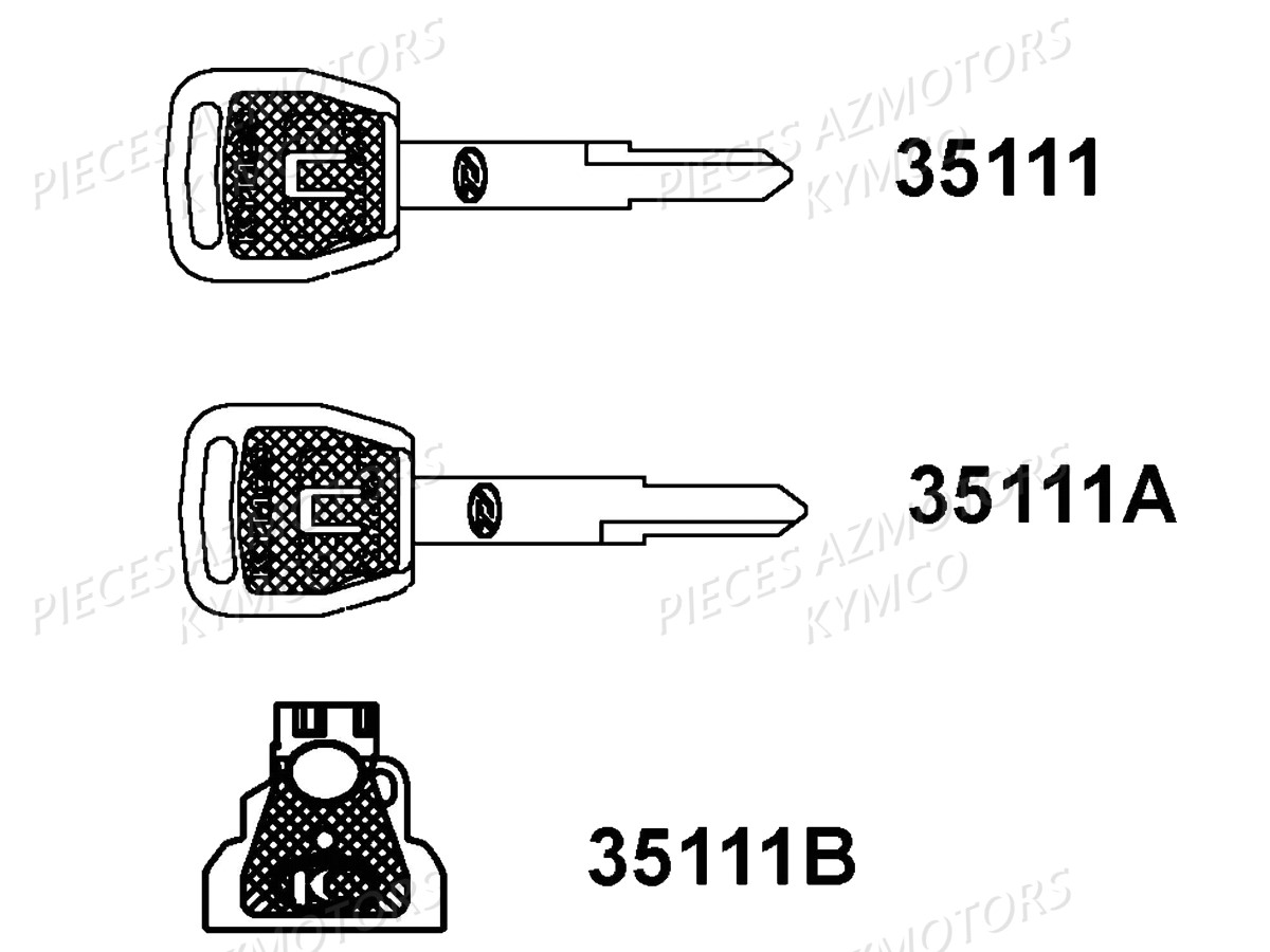 Master De Cle KYMCO Pièces Scooter XCITING 400I ABS 4T EURO 4 (SK80BC)