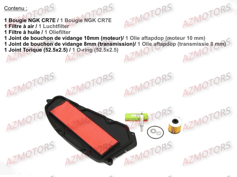 1.SET_ENTRETIEN_MOTEUR KYMCO Pièces Scooter Kymco XCITING 400I 4T EURO III