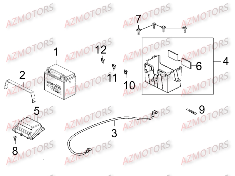 BATTERIE YTX14-BS YUASA (ORIGINE) KYMCO pour BATTERIE de XCITING 400 III