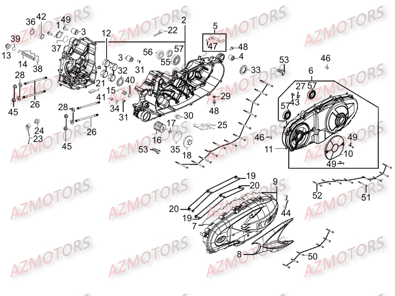 JOINT DE BOUCHON DE VIDANGE (8mm)(transmission) KYMCO pour CARTER MOTEUR de XCITING 400 III
