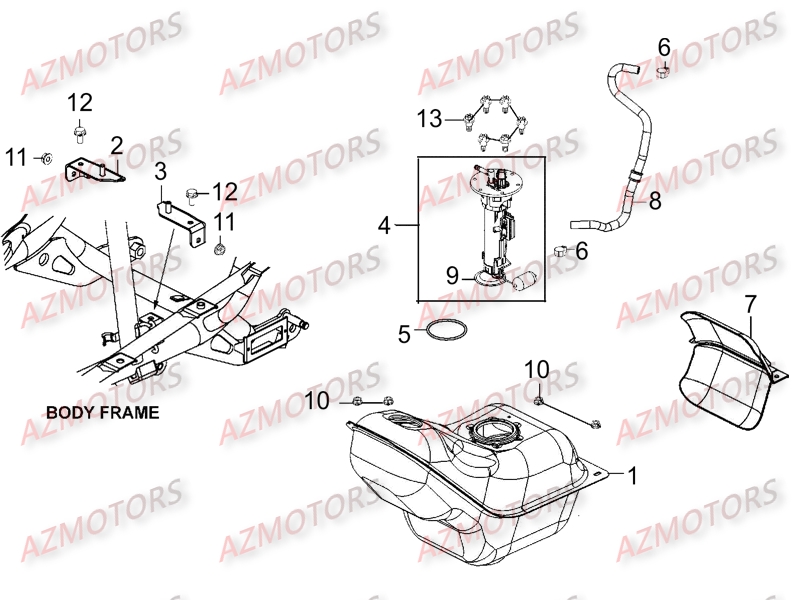 Reservoir A Carburateur KYMCO Pièces Scooter Kymco XCITING 400I 4T EURO III