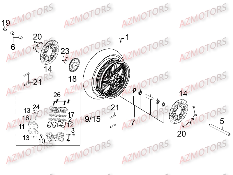 VALVE DE JANTE KYMCO pour ROUE AVANT de XCITING 400 III