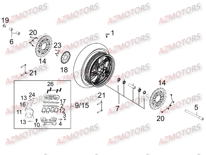 ROUE AVANT pour XCITING 400 III