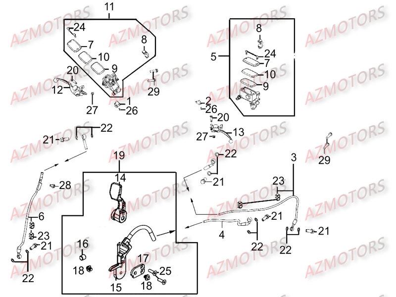 Systeme De Freins KYMCO Pièces Scooter Kymco XCITING 400I 4T EURO III