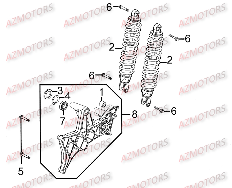 Amortisseurs Arriere AZMOTORS 
