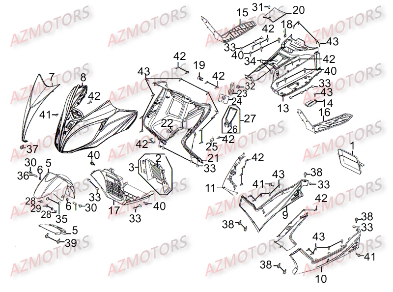 Carenages Avant AZMOTORS 