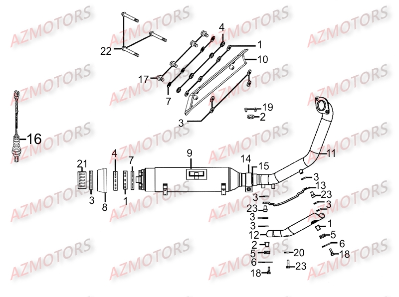 Echappement AZMOTORS 