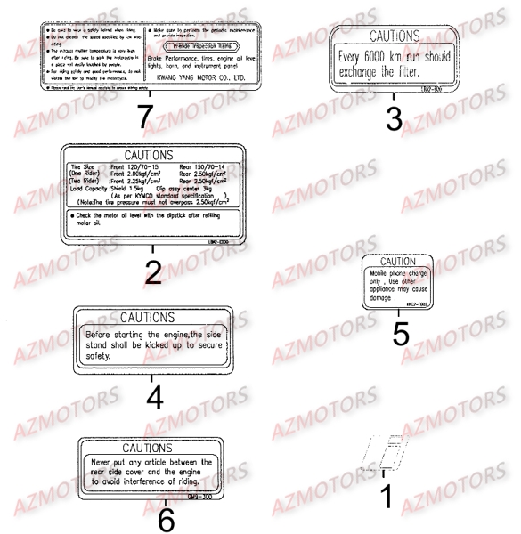 Labels AZMOTORS 