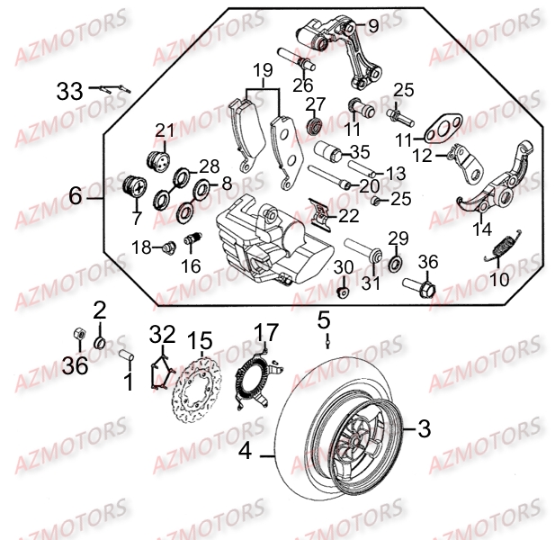 Roue Arriere AZMOTORS 