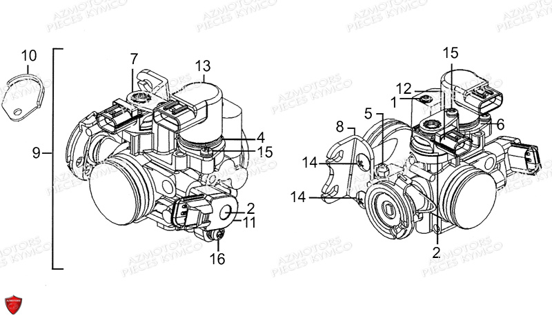 Carburation KYMCO Pièces Scooter Kymco XCITING 500 RI MMC ABS 4T EURO III _