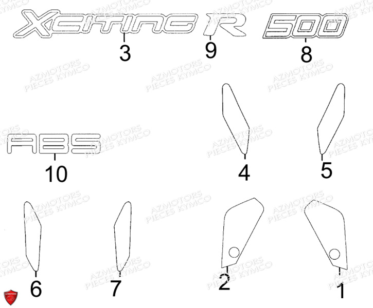 DECORS KYMCO XCITING 500 RI MMC ABS 4T