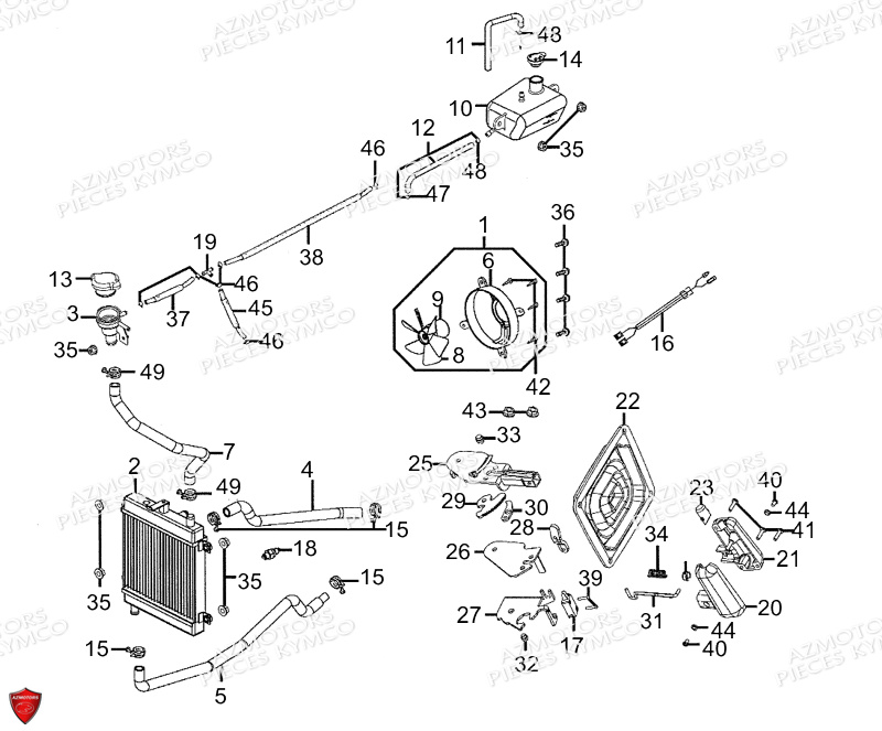 RADIATEUR pour XCITING 500 RI MMC ABS 4T