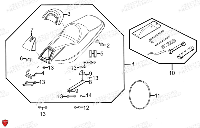 SELLE pour XCITING 500 RI MMC ABS 4T