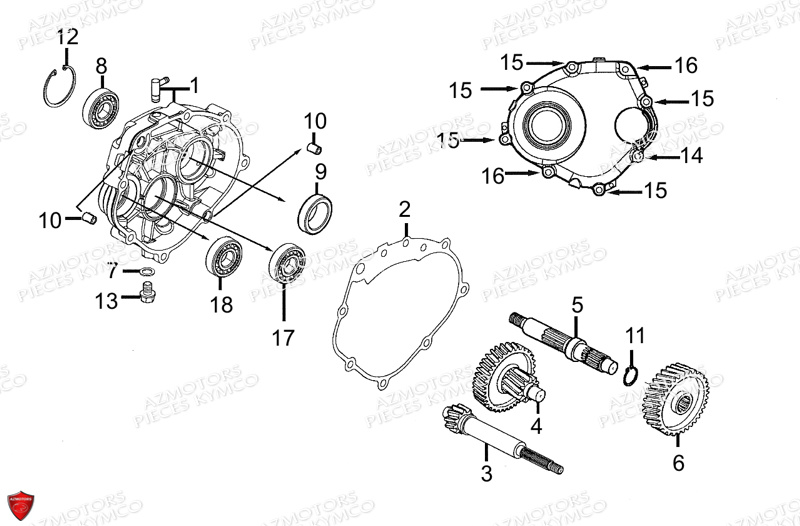 Transmission KYMCO Pièces Scooter Kymco XCITING 500 RI MMC ABS 4T EURO III _