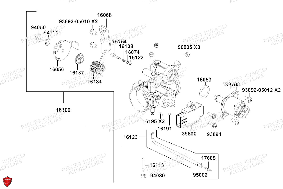 Carburation KYMCO Pièces Scooter XCITING S 400I TCS 4T EURO 5 (SK80DA)