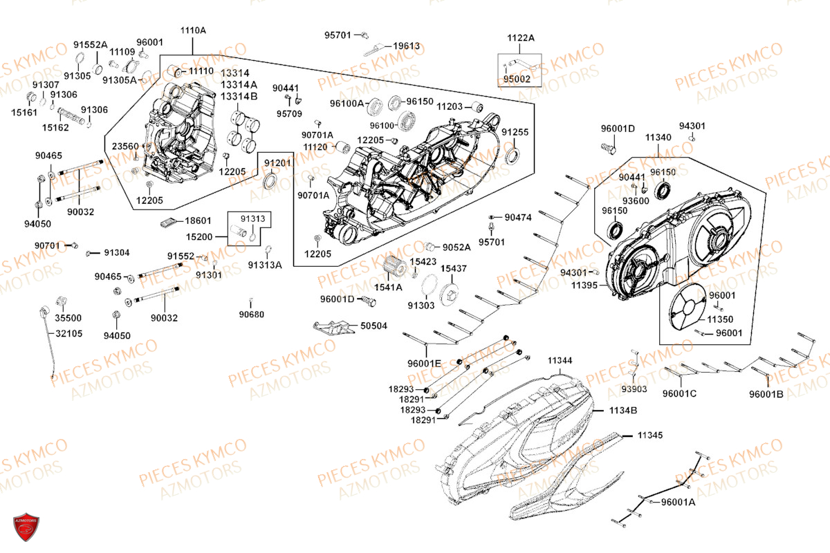 CARTER MOTEUR KYMCO XCITING VS400 SE TCS