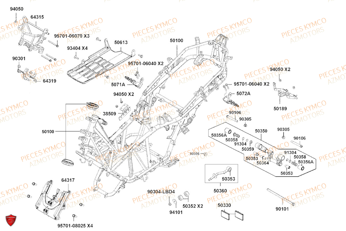 CHASSIS KYMCO XCITING VS400 SE TCS