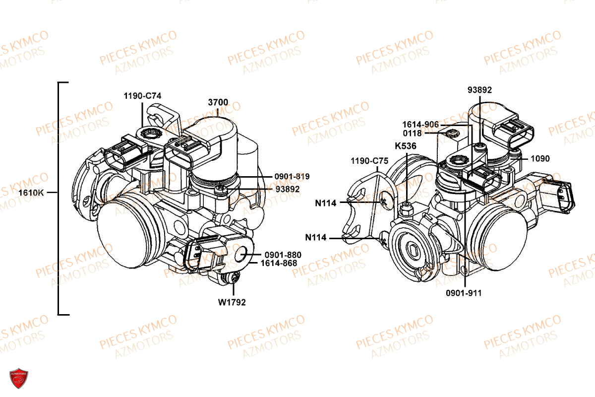 Carburation KYMCO Pièces Scooter XCITING VS 400 TCS ABS EURO 5 (VSK80EA)