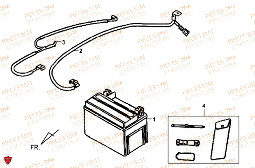 Batterie SYM Pièces XPRO 50 E4 - AE05W9-EU (2018-2021)