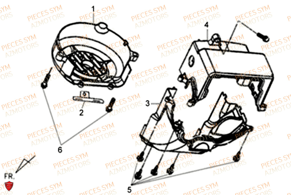 Cache Ventilateur SYM Pièces XPRO 50 E4 - AE05W9-EU (2018-2021)