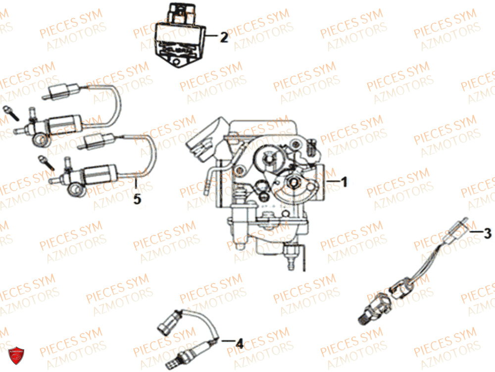 Carburateur SYM Pièces XPRO 50 E4 - AE05W9-EU (2018-2021)