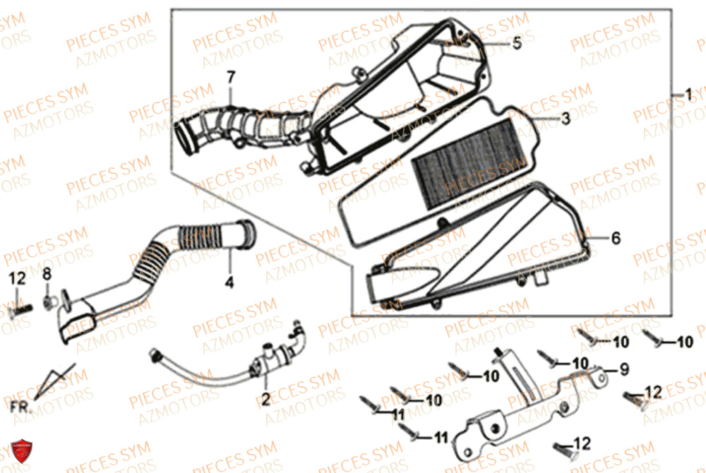 Filtre A Air SYM Pièces XPRO 50 E4 - AE05W9-EU (2018-2021)