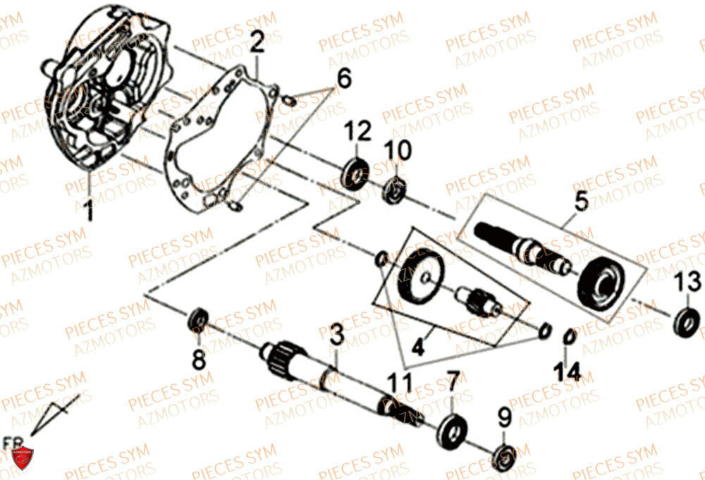 Transmission SYM Pièces XPRO 50 E4 - AE05W9-EU (2018-2021)