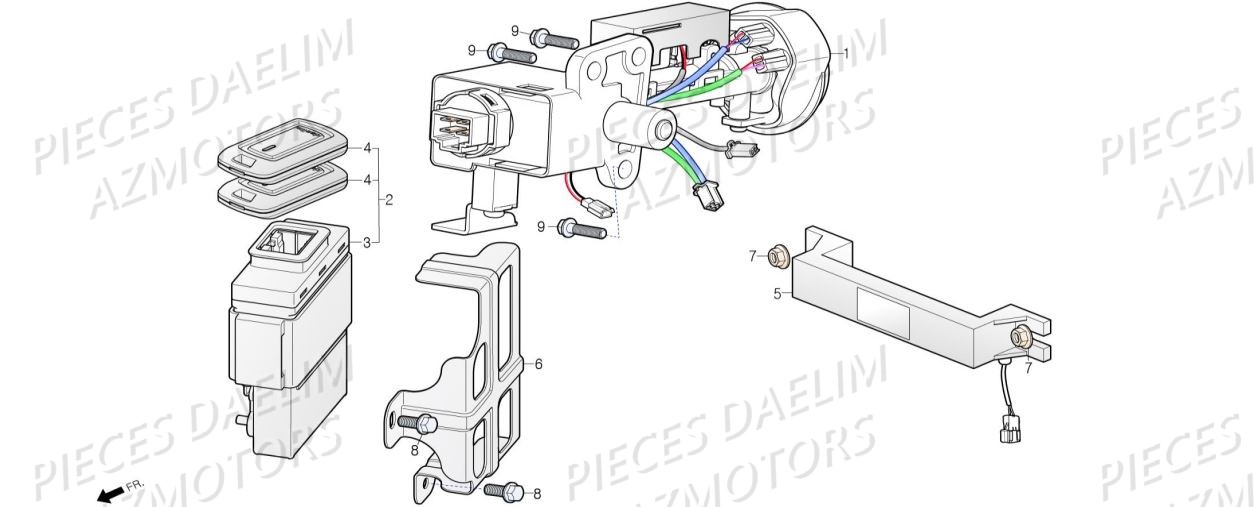 COMMUTATEUR DE DEMARRAGE AZMOTORS XQ1 125D