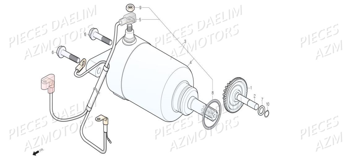 Demarreur DAELIM Pieces Scooter DAELIM XQ1 125 D